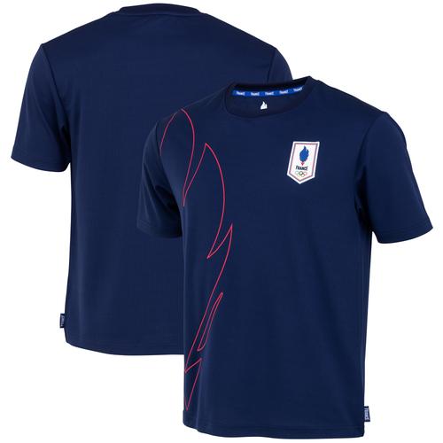 Poly-T-Shirt der Olympiamannschaft Frankreich – Marineblau