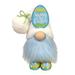 iOPQO Desktop Ornament Easter Bunny Gnome Doll Decorative Ornament standing doll white hat blue egg D