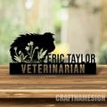 Craftnamesign Custom Wooden Desk Name Plate for Guinea Pig Lovers Metal Nameplate for desk