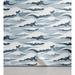 s Peel & Stick Wallpaper For Home Abstract Pattern Of Cartoon Design Ocean Repetition Self-Adhesive Living Room Kitchen Accent 13 X 72 Blue Grey Slate Blue