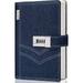Denim Journal with Lock for Women. Refillable Locking Journal for Adults B6 Notebook with Lock Combination 224 Pages locked Journal. 5.5 x 7.9 inch. Blue