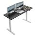 MOWENTA 60-inch Electric Height Adjustable 60 x 24 inch Stand Up Desk Black Solid One-Piece Table Top White Frame Home & Office Furniture Sets B0 Series DESK-KIT-W06B