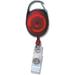 Retractable Keyring extendable ID Holder Work Name Badge Card Premier yoyo Reel - Red (Pack of 1)