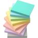 8 Pads Sticky Notes 3x3 Self-Stick Notes 8 Pastel Multi Colors with Gray Sticky Notes 90 Sheet/Pad 3x3 in