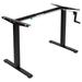 MOWENTA Compact Hand Crank Stand Up Desk Frame for 35 to 71 inch Table Tops Ergonomic Standing Height Adjustable Base with Foldable Handle Black DESK-M051MB