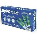 EXPO Vis-A-Vis Wet-Erase Overhead Transparency Markers Fine Tip 12-Count