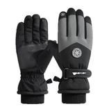 IDALL Snow Gloves Waterproof Gloves Winter Ski Gloves Warm Gloves Warm Cute Printed Cycling Gloves Soft Windproof Gloves Ski Gloves Gloves for Cold Weather Black