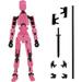 Titan 13 Action Figure Assembly Completed Dummy 13 Action Figure Action Figure T13 Action Figure 3D Printed Multi-Jointed Movable Nova 13 Action Figure Toy Pink