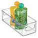 mDesign Small Plastic Nursery Storage Container Bin with Built-In Handles Clear