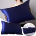 Pgeraug Satin Pillowcase Cushion Cover Solid Color Silk Pillowcase Silk No Zipper Envelope Pillow Pillow Cover Pillow Case E