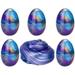 5 Pack Slime Eggs for Kids - Easter Basket Stuffers Stress Relief Toys Party Favors - Blue Purple Gold