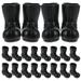 10 Pairs Dollhouse Black Rain Boots Decorative Ornaments Toys Christmas Shoes Favors Plastic Child