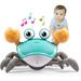 Crawling Crab Baby Toys - Infant Tummy Time Toy Gifts 3 4 5 6 7 8 9 10 11 12 Babies Boy Girl Dancing Walking Moving Learning Crawl 0-6 to 12-18 Months Boys Girls Toddler Birthday Gifts (Green)