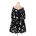 Torrid Casual Dress - A-Line V-Neck Sleeveless: Black Print Dresses - Women's Size 3X Plus