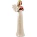 MKING Angel Figurines for Women Friendship Memorial Angel Figure with Love Heart Healing Guardian Statues for Home Decor Hand-Carved Resin Sculpture with Wing 7.48 inches