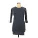 James Perse Casual Dress - Sweater Dress: Gray Marled Dresses - Women's Size X-Large
