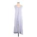 Daily Practice By Anthropologie Casual Dress - A-Line Scoop Neck Sleeveless: Gray Solid Dresses - Women's Size X-Small Petite