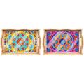 DIY Painting Wooden Tray Kit 5D Cartoon Kits Flat Side Handle Crafts Painting Kits for Bar Family Gatherings Christmas Wooden Trays Diamond Gem Painting Art Set for Adults Beginners-Cow