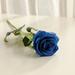 Wmhsylg Artificial Flower - Rose Flower Fake Flowers for Home Office Decor Outdoor Garden Decor Vase Bouquet Wedding Decor Green Shrubs Garden Porch Silk Flower Blue