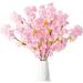 Silk Cherry Blossom Branches 39.3in Artificial Cherry Blossom Tree Stems Fake Plum Blossom Flowers Arrangement for Wedding Home Japanese Decor Set of 3