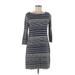 Gap Outlet Casual Dress - Sheath: Gray Stripes Dresses - Women's Size Medium