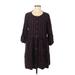Madewell Casual Dress - Shirtdress: Black Tweed Dresses - Women's Size 8