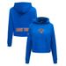 Women's Pro Standard Royal New York Knicks Classic FLC Cropped Pullover Hoodie