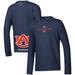 Youth Under Armour Navy Auburn Tigers 2024 On-Court Bench Unity Performance Long Sleeve T-Shirt