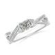 Princess-Cut Diamond Solitaire Crossover Engagement Ring