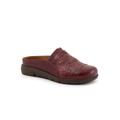 Extra Wide Width Women's San Marc Tooled Casual Mule by SoftWalk in Dark Red (Size 7 WW)