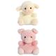 Palm Pals 5" Woolly The Lamb & Wizard The Pig Soft Toy Set