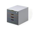 VARICOLOR SAFE 4 Drawer Lockable GDPR Colour Coded Desktop Storage - A4+