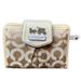 Coach Bags | Coach Madison Signature Bifold Wallet Beige Fabric White Leather Pink | Color: Tan/White | Size: Os