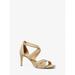 Michael Kors Shoes | Michael Michael Kors Kinsley Glitter Chain-Mesh Sandal 9.5 Pale Gold New | Color: Gold | Size: 9.5