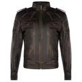 Vintage Leather Racing Biker Jacket-Brooklyn