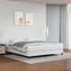 Box Spring Bed Frame White 180x200cm Super King Faux Leather