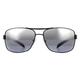 Aviator Black Rubber Grey Mirror Silver Gradient Mirror Sunglasses