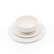 White China Tableware Set with 4x Side Plates, 4x Dinner Plates and 4x Bowls - Cashmere