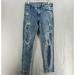 American Eagle Outfitters Jeans | American Eagle Flex Jeans Mens Sz 32x32 Light Blue Denim Distressed Skinny Slim | Color: Blue | Size: 32