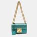 Gucci Bags | Gucci Metallic Teal Crinkled Leather Small Padlock Shoulder Bag | Color: Green | Size: Os