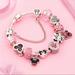 Disney Jewelry | Disney Mickey Minnie Mouse Charm Bracelet | Color: Pink/Silver | Size: Os