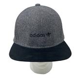 Adidas Accessories | Adidas Originals Trefoil Snapback Hat Cap Grey Black Wool Suede Visor | Color: Black/Gray | Size: Os
