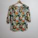Anthropologie Tops | Anthro Hester & Orchard Linen Blend Tropical Print Top | Color: Green/Orange | Size: S