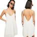 Free People Dresses | Free People Sundrenched Mini Dress Medium White Beach Boho Casual Gauzy Tie | Color: White | Size: M