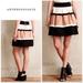 Anthropologie Skirts | Anthropologie Striped Colorblock Mini Skirt Tan White Black Xs | Color: Black/Tan | Size: Xs