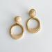 J. Crew Jewelry | J. Crew Faux-Raffia-Wrapped Hoop Earrings (Natural) | Color: Cream/Gold | Size: Os
