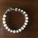 American Eagle Outfitters Jewelry | American Eagle Outfitters Pearl Crocheted Bracelet- 669 $15 Or $12 W/Offer | Color: Brown/White | Size: 7 3/4”