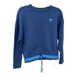 Under Armour Tops | Euc Under Armour Project Rock Charged Cotton Fleece Crew Top Blue Sz Small Loose | Color: Blue | Size: S