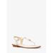 Michael Kors Shoes | Michael Michael Kors Mallory Logo T-Strap Sandal 6 Vanilla New | Color: Cream | Size: 6