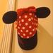 Disney Accessories | Disney Minnie Baseball Cap Hat | Color: Black/Red | Size: Osbb